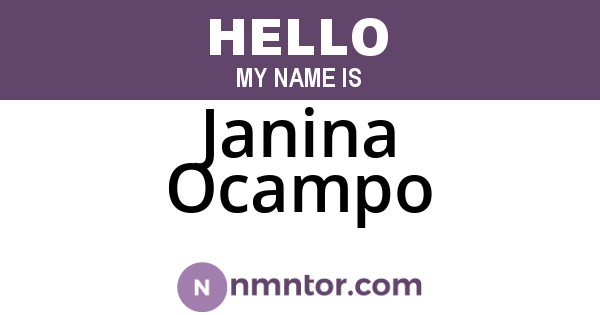 Janina Ocampo