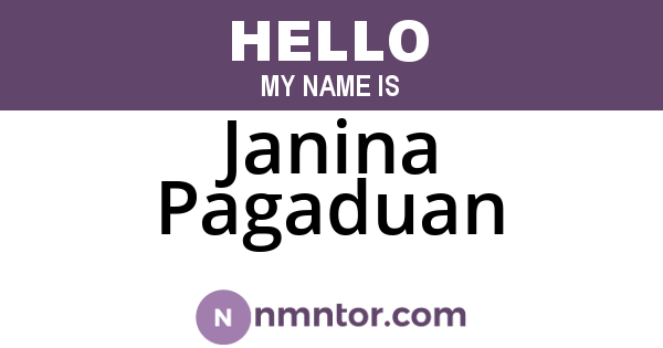 Janina Pagaduan
