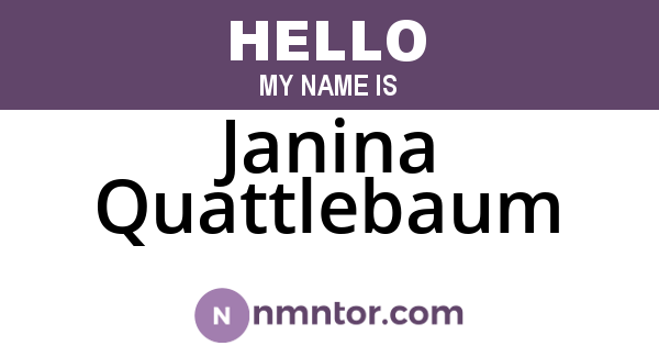 Janina Quattlebaum