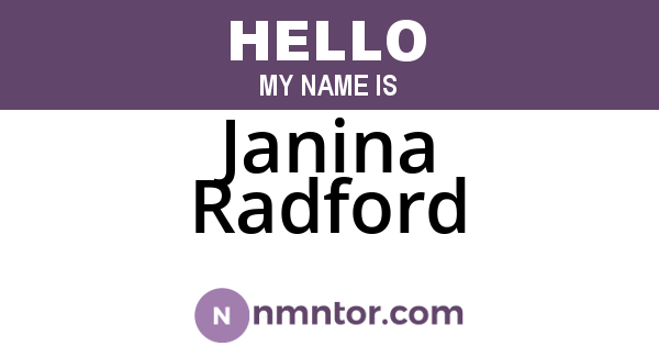 Janina Radford