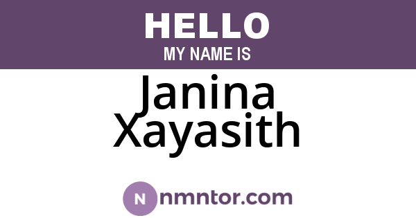 Janina Xayasith