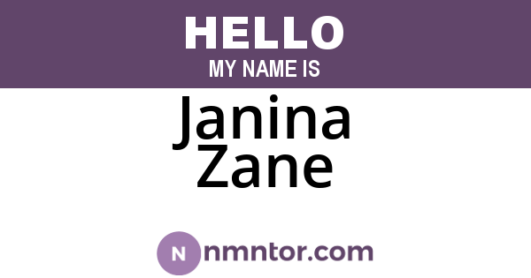 Janina Zane