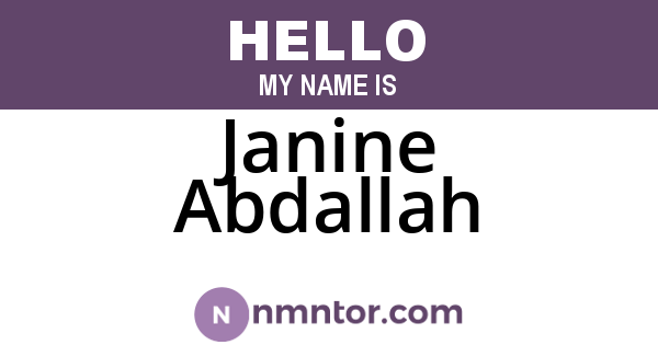 Janine Abdallah