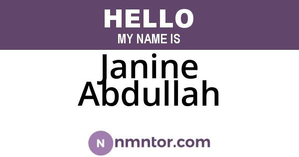 Janine Abdullah