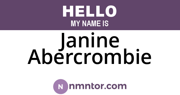 Janine Abercrombie