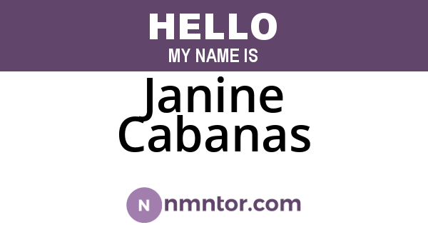 Janine Cabanas