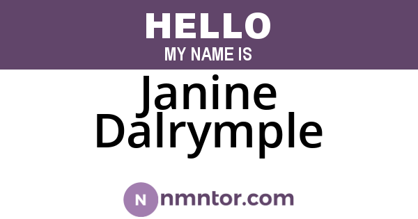 Janine Dalrymple