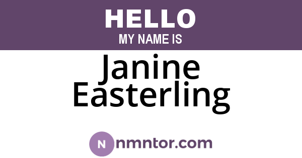 Janine Easterling