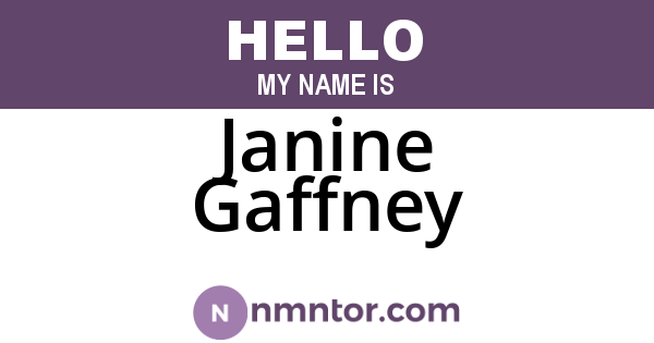 Janine Gaffney