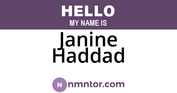 Janine Haddad