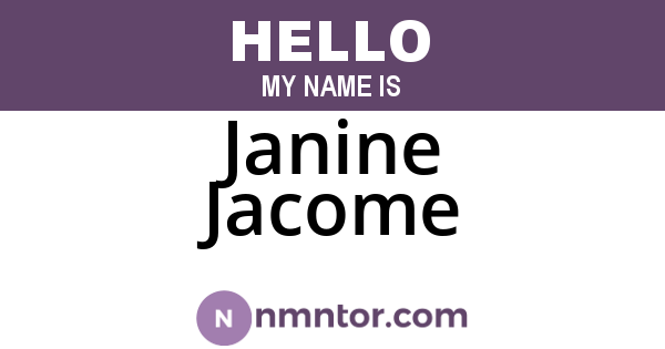 Janine Jacome