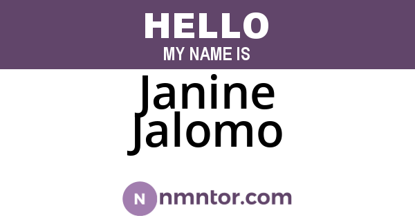 Janine Jalomo
