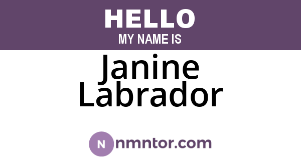 Janine Labrador