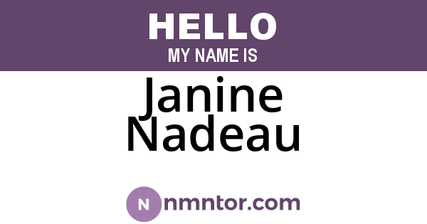 Janine Nadeau