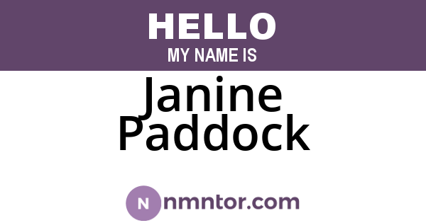 Janine Paddock
