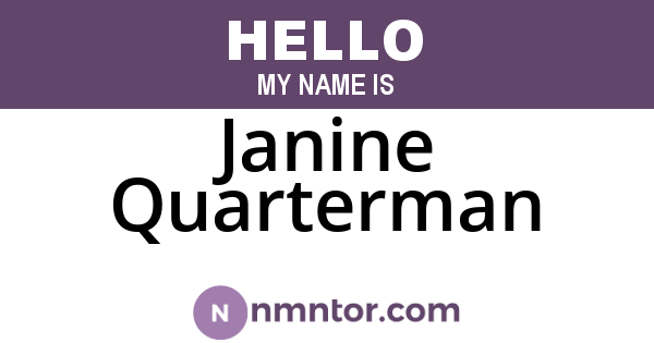 Janine Quarterman