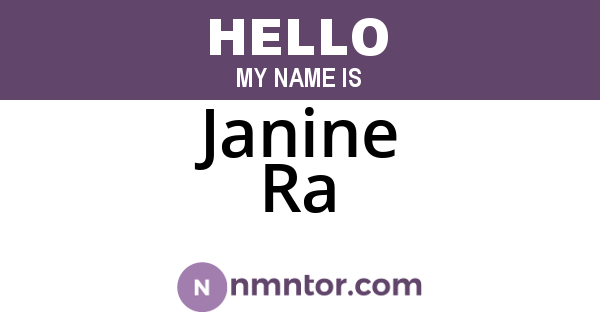 Janine Ra