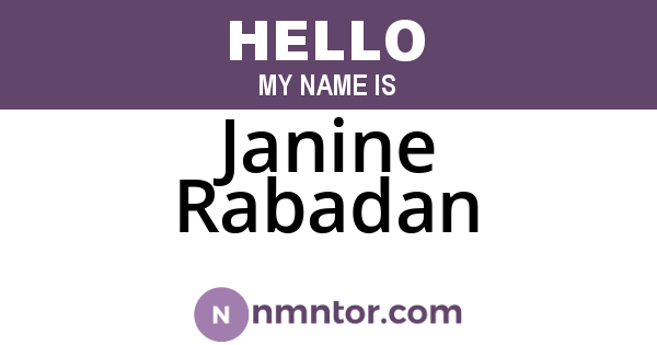 Janine Rabadan