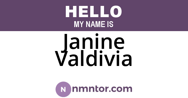 Janine Valdivia