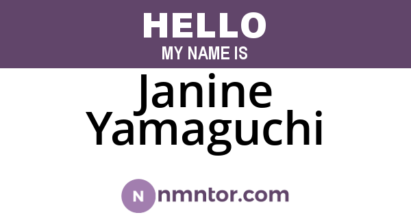 Janine Yamaguchi