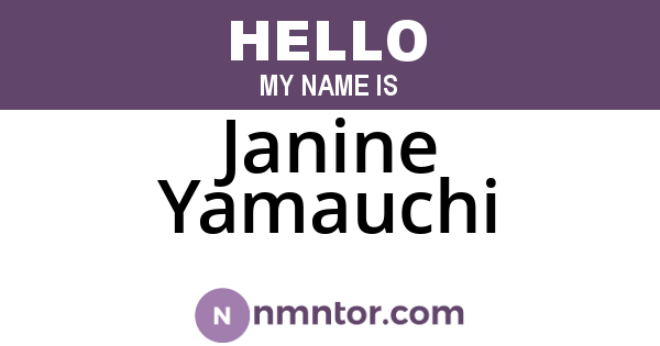 Janine Yamauchi