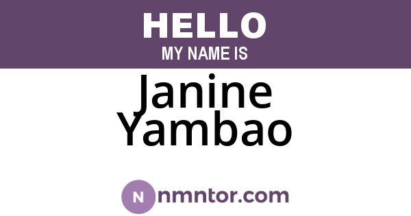 Janine Yambao