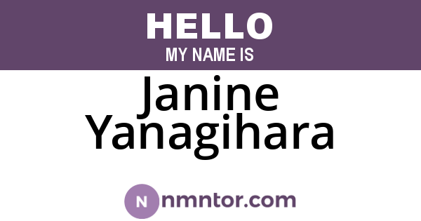 Janine Yanagihara