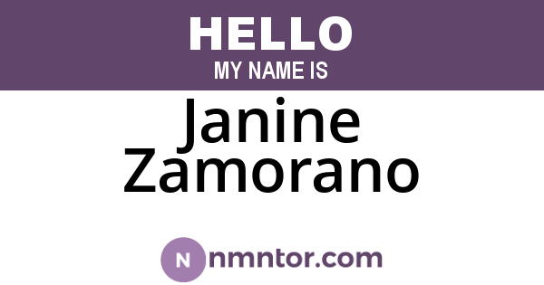 Janine Zamorano