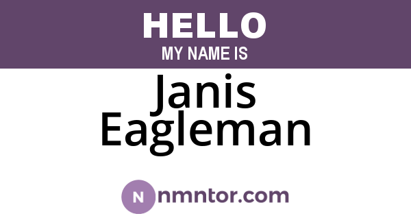 Janis Eagleman