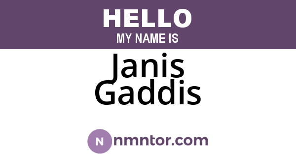 Janis Gaddis
