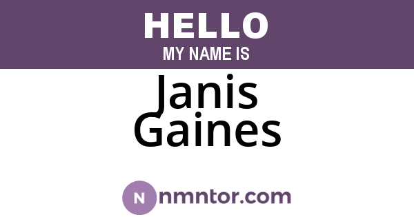 Janis Gaines
