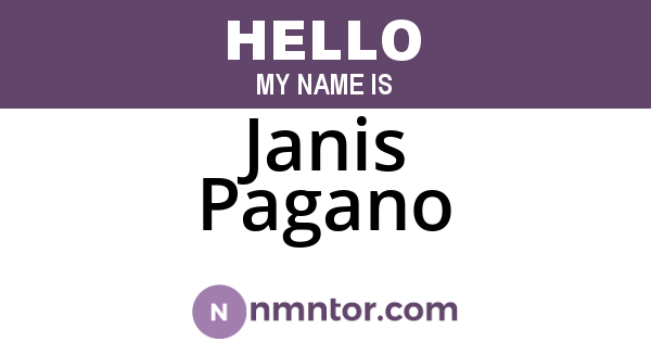 Janis Pagano