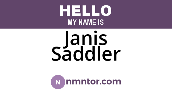 Janis Saddler