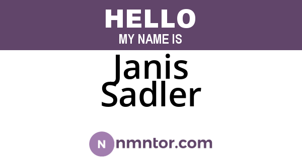 Janis Sadler