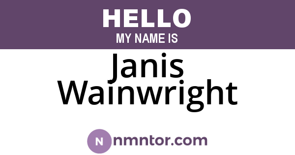Janis Wainwright