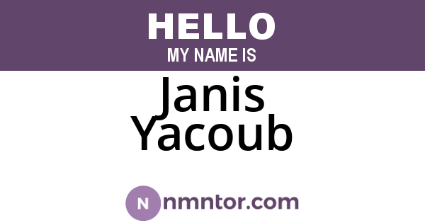 Janis Yacoub