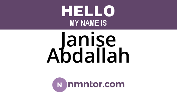 Janise Abdallah