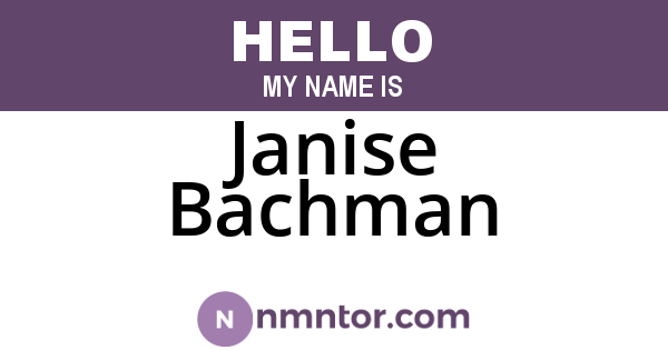 Janise Bachman