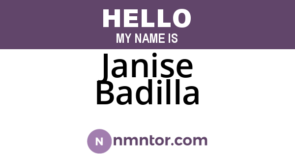 Janise Badilla