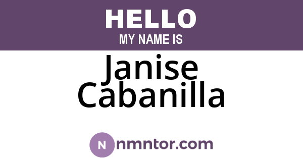 Janise Cabanilla