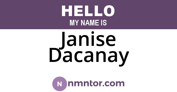 Janise Dacanay
