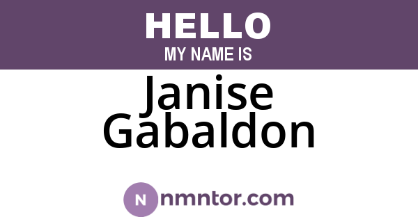 Janise Gabaldon