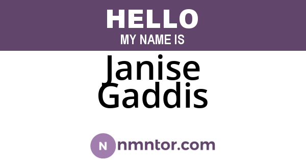 Janise Gaddis