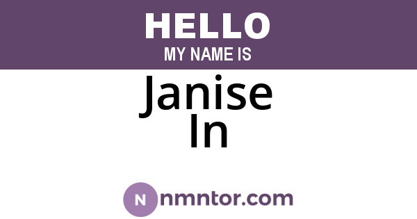 Janise In