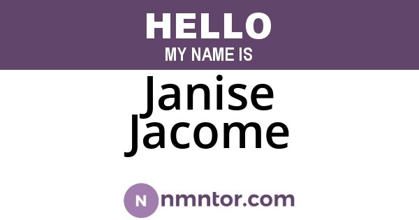 Janise Jacome