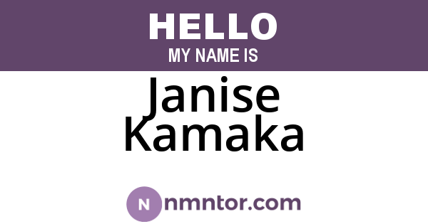 Janise Kamaka