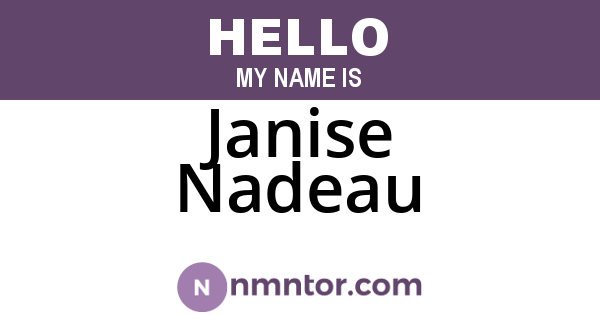 Janise Nadeau