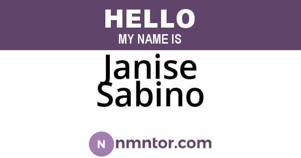 Janise Sabino
