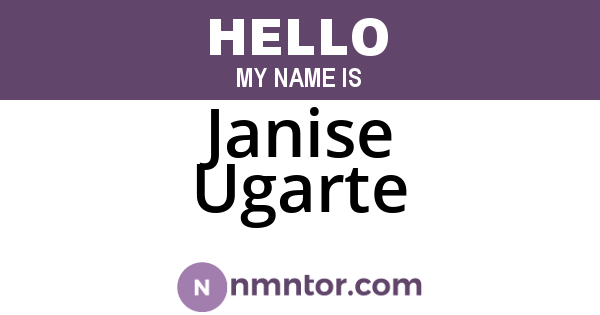 Janise Ugarte