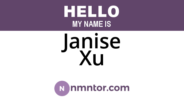 Janise Xu